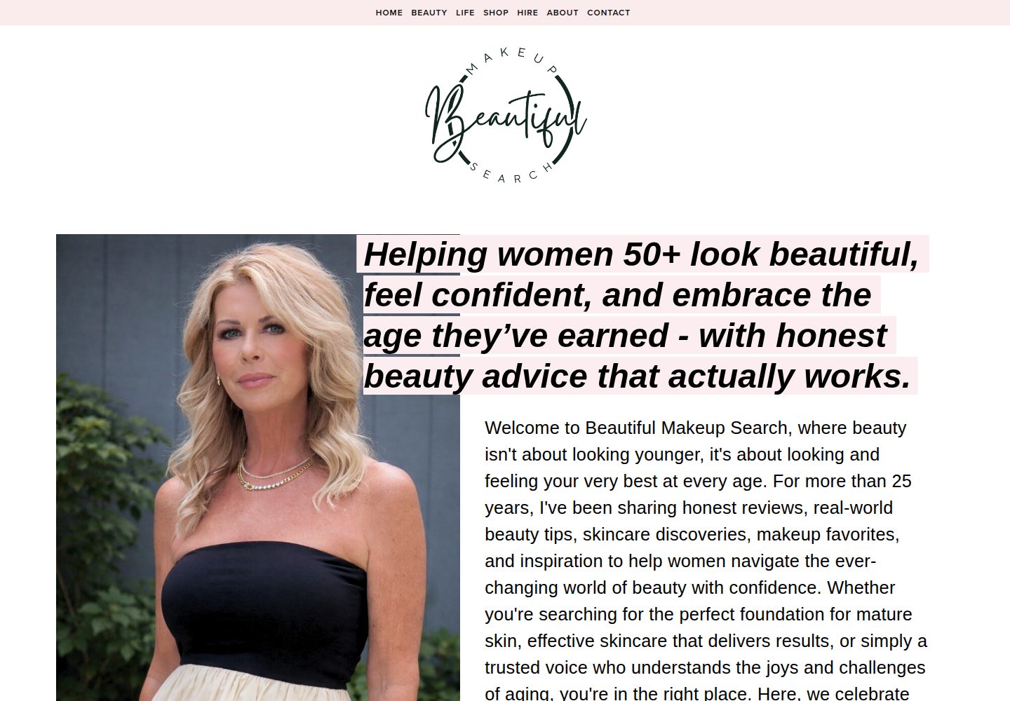 Beautiful Makeup Search  website screenshot