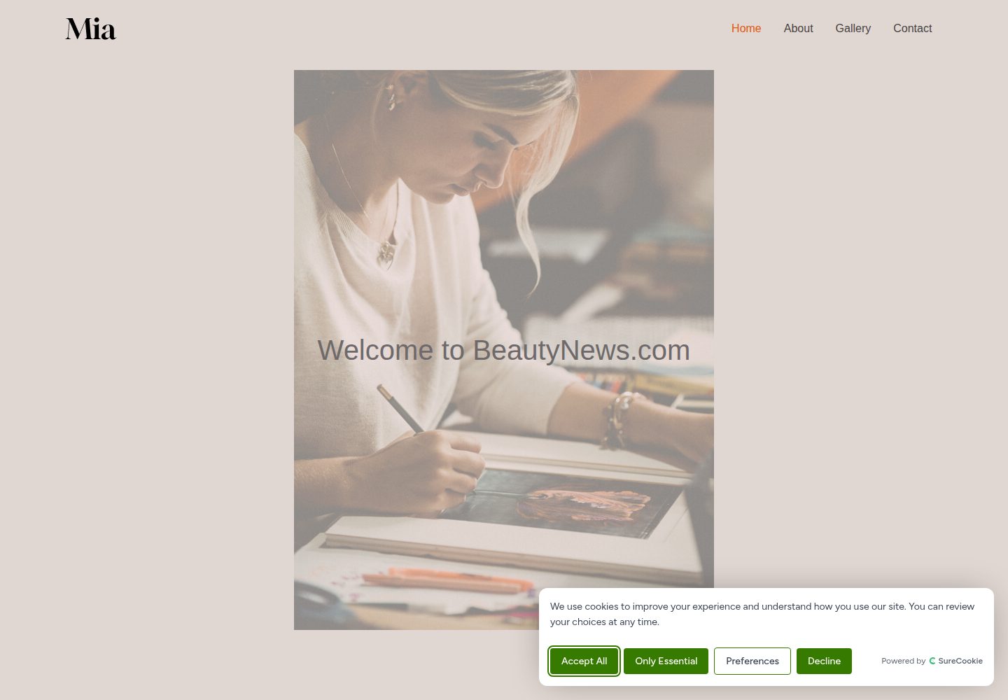Beauty News website screenshot