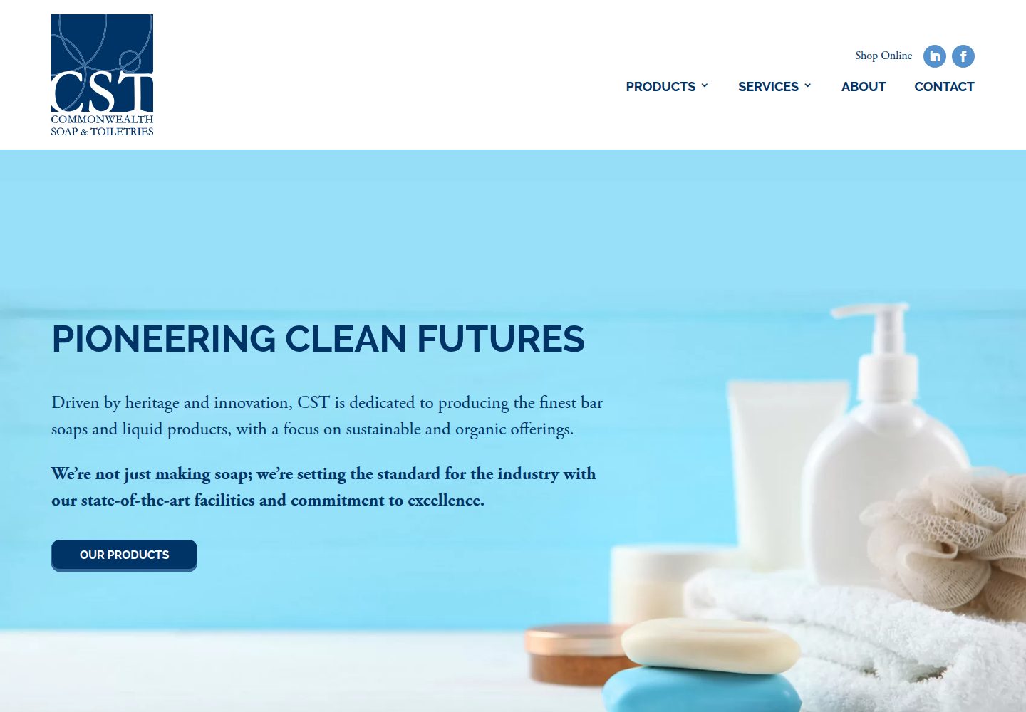 Wholesale Soap Manufacturer in the USA website screenshot