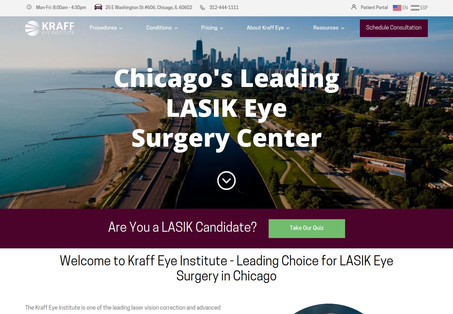 Kraff Eye website screenshot