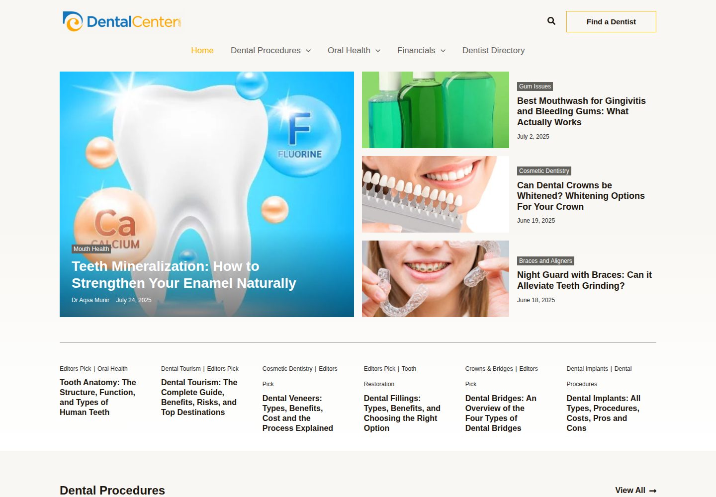 Dental Cente - Dental Articles website screenshot