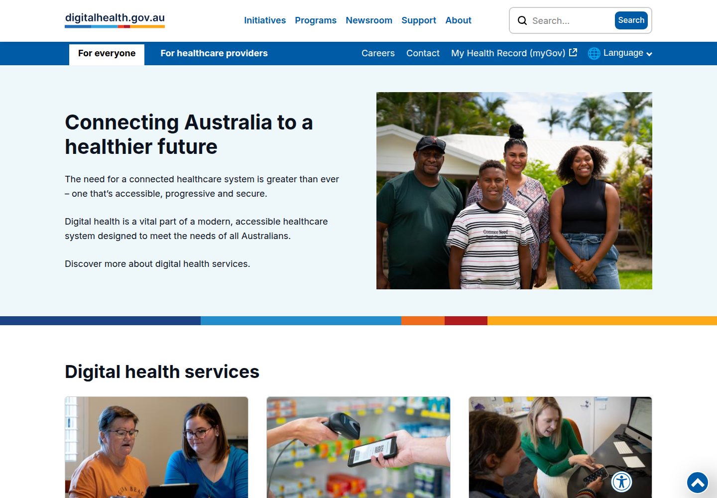 Australian Digital Health Agency website screenshot