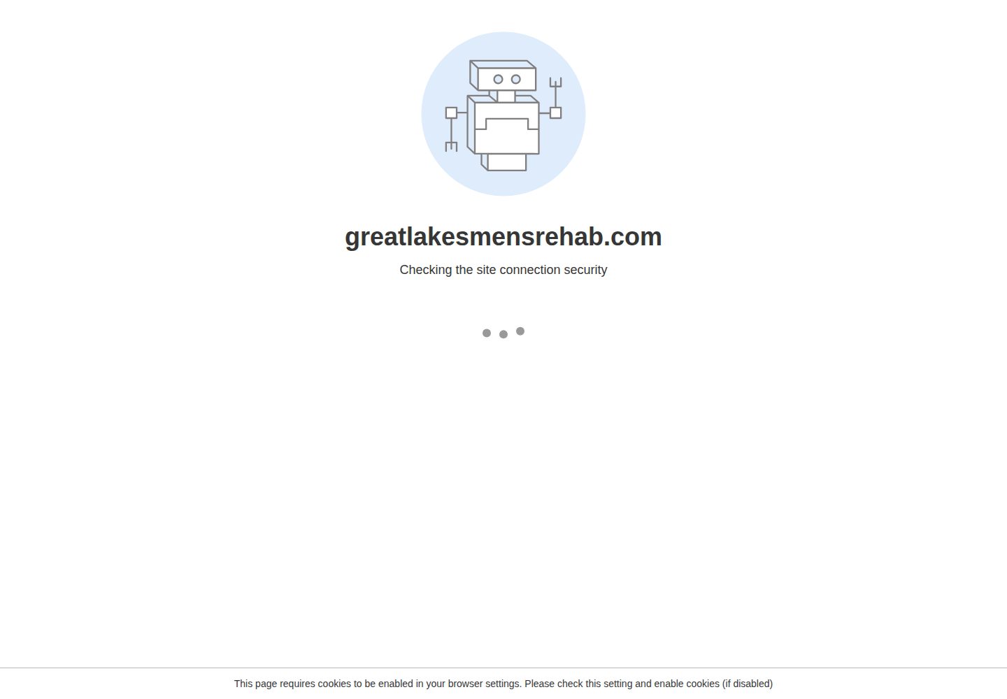 Great Lakes Men's Rehab website screenshot