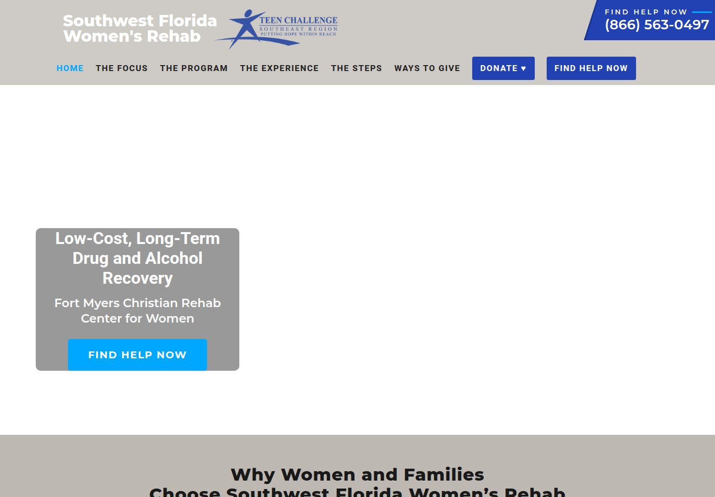 Addiction Treatment -- Fort Myers, Florida website screenshot
