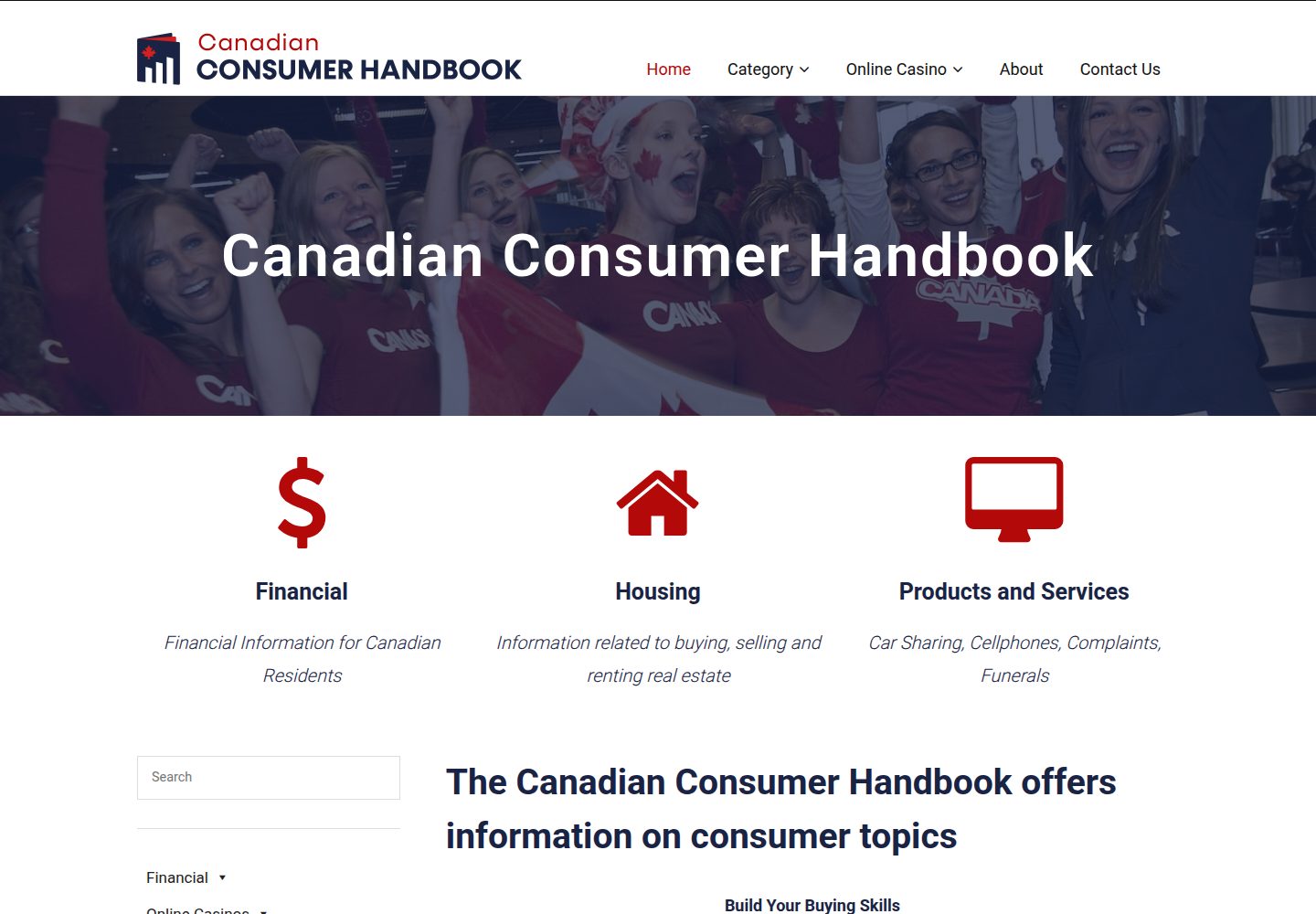 Consumer Information website screenshot