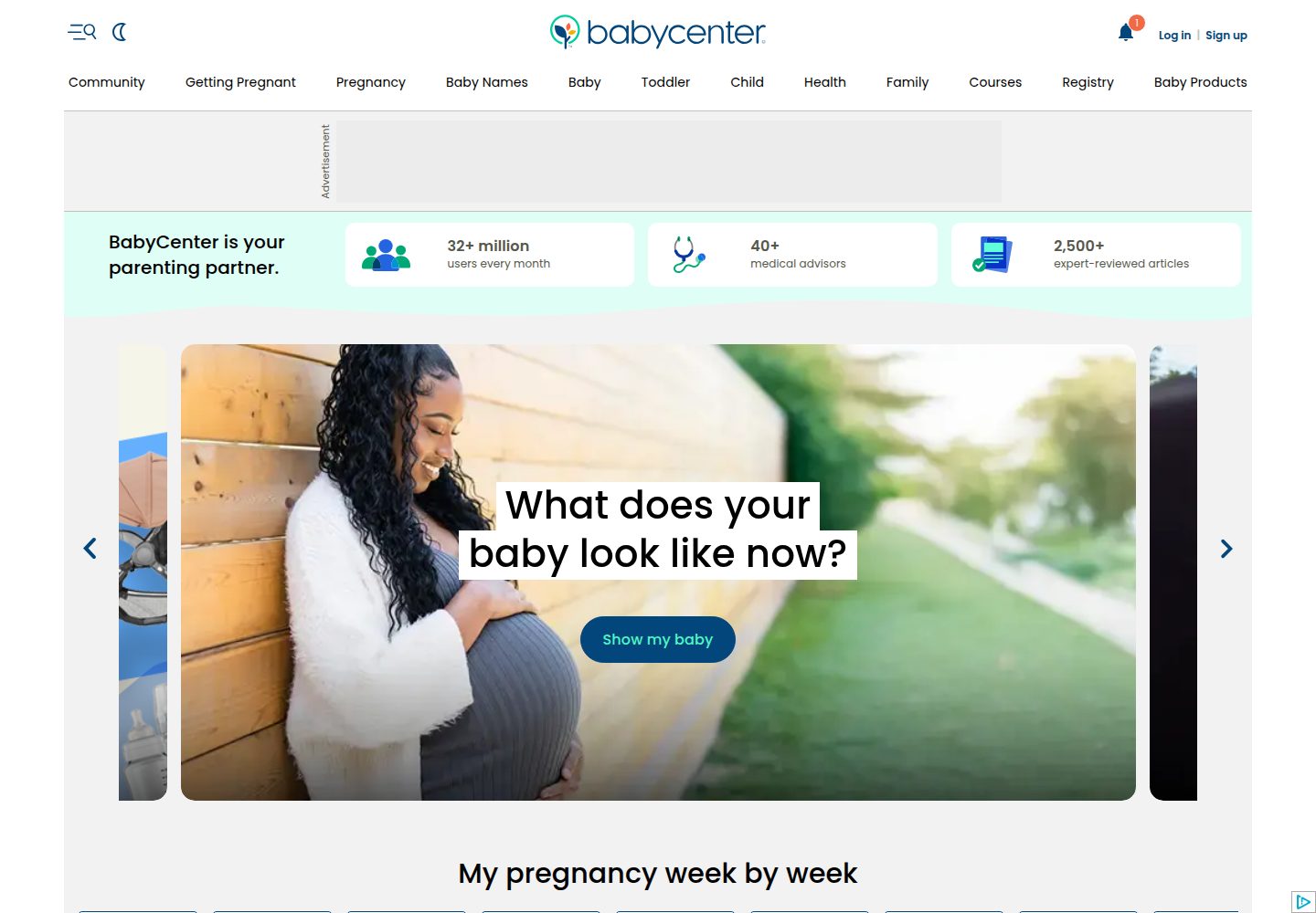 Baby Center website screenshot