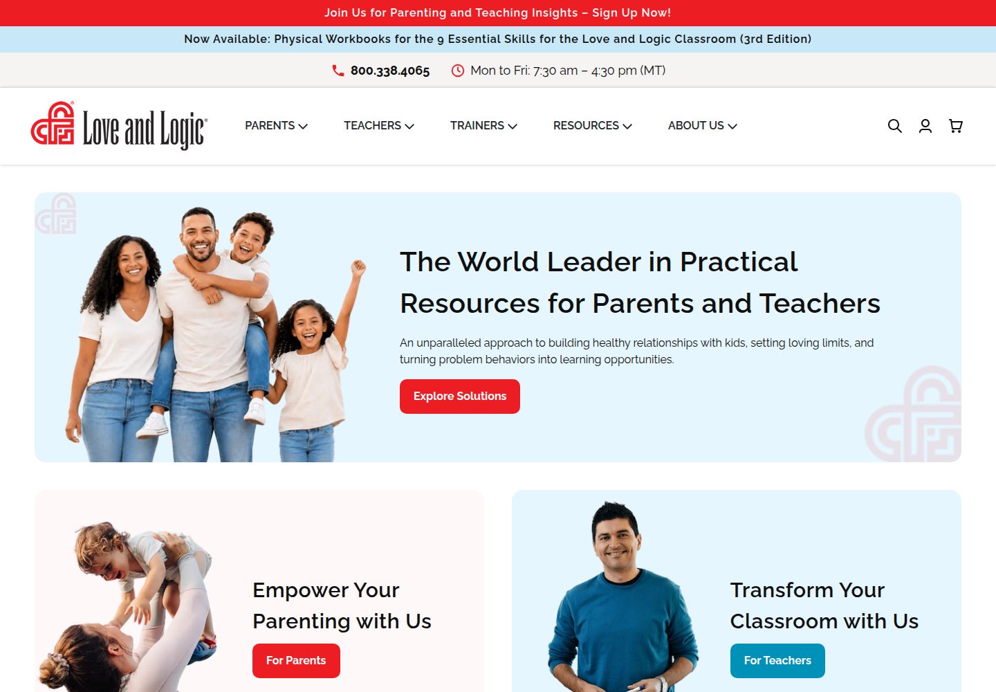 Love and Logic website screenshot