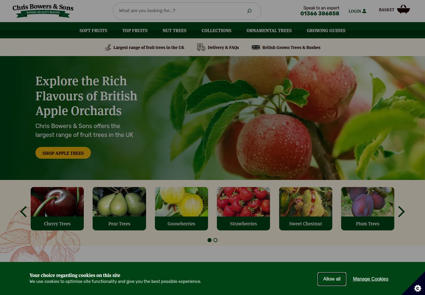 Chris Bowers and Sons website screenshot