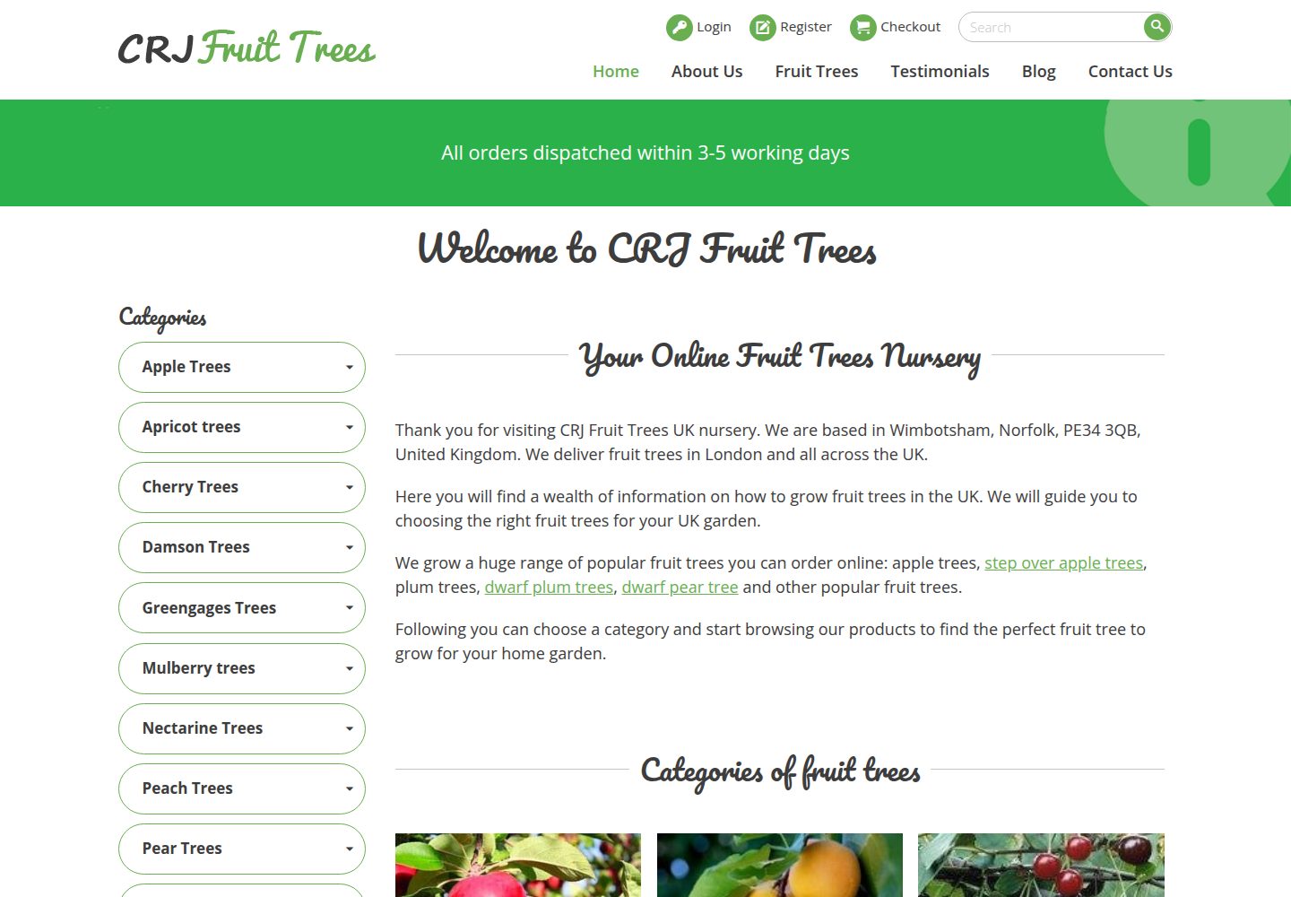 Apple trees website screenshot