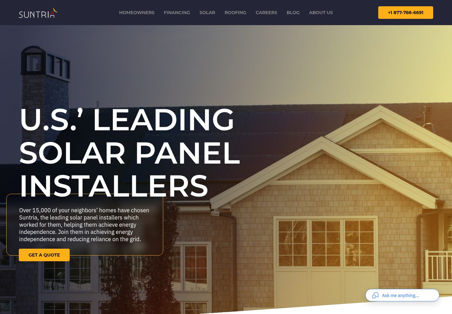 Suntria website screenshot
