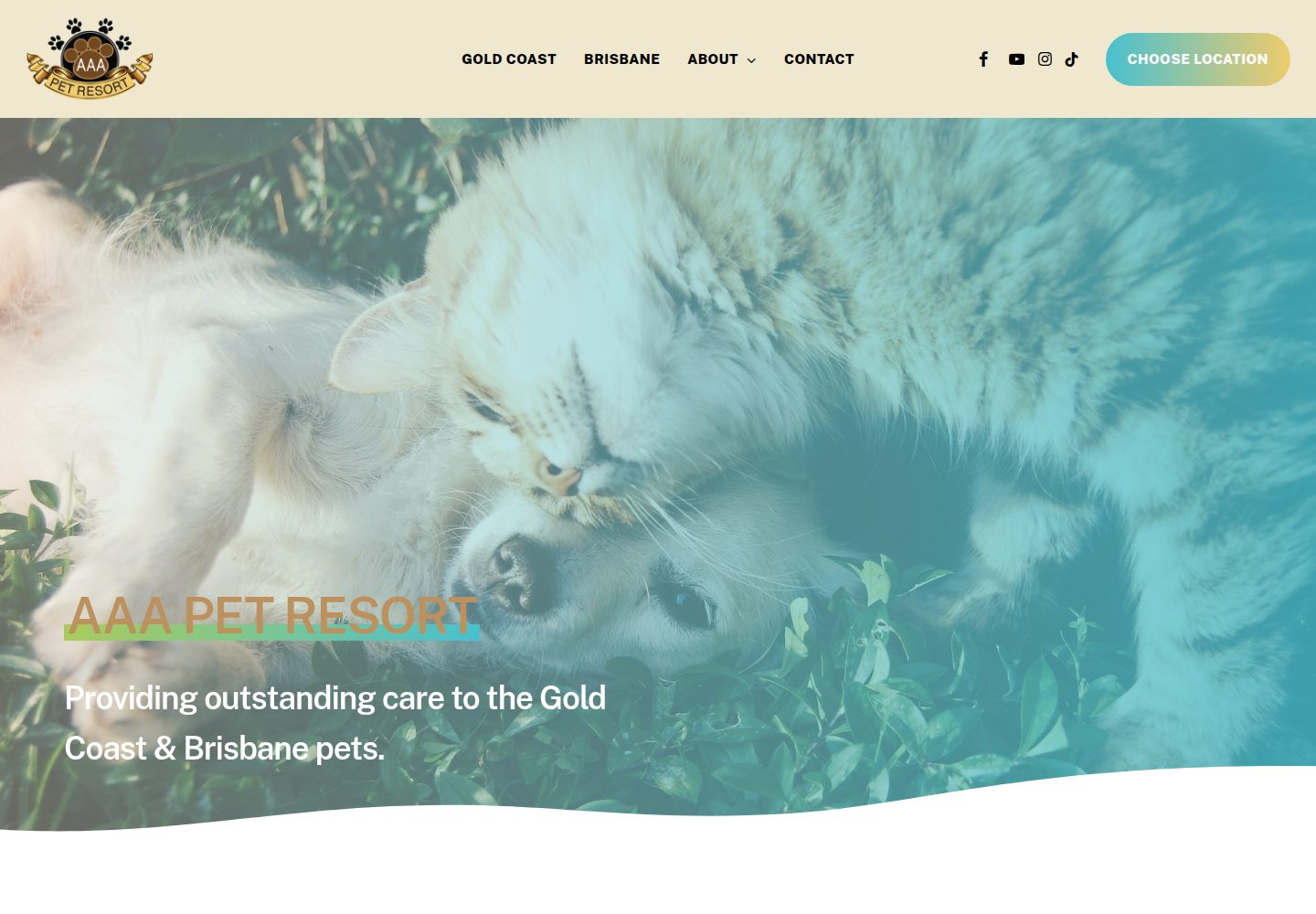 AAA Pet Resort website screenshot