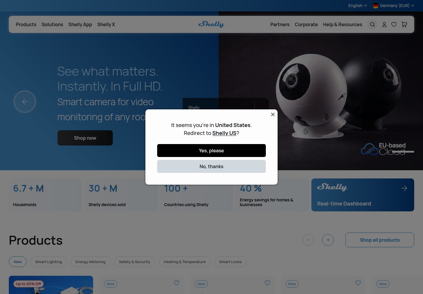 Shelly website screenshot