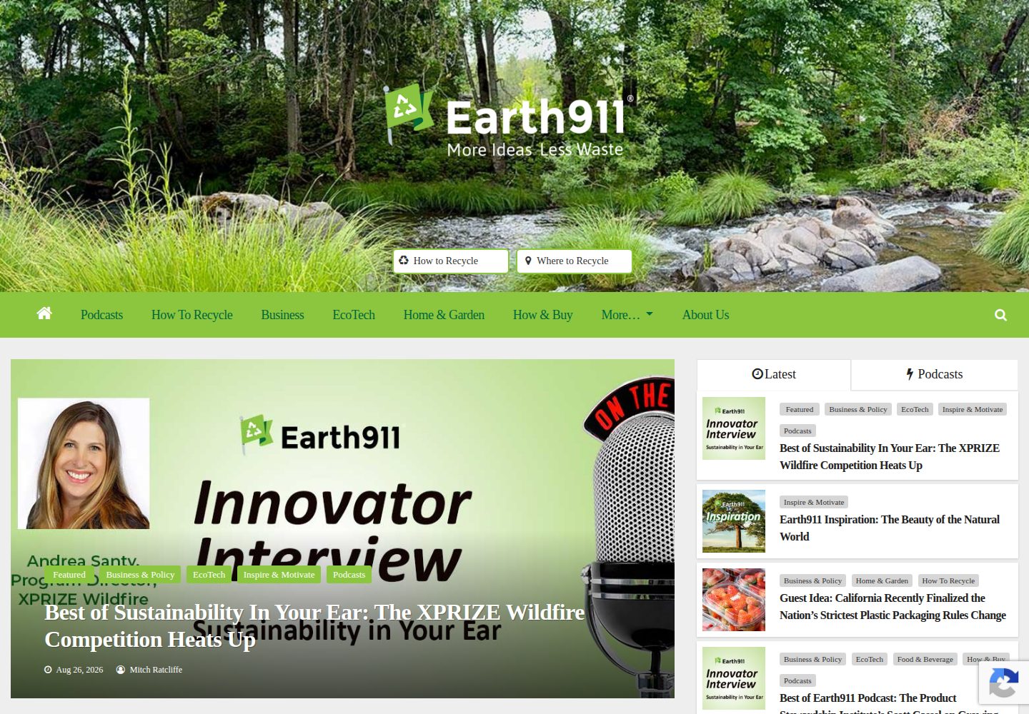 Earth911 website screenshot