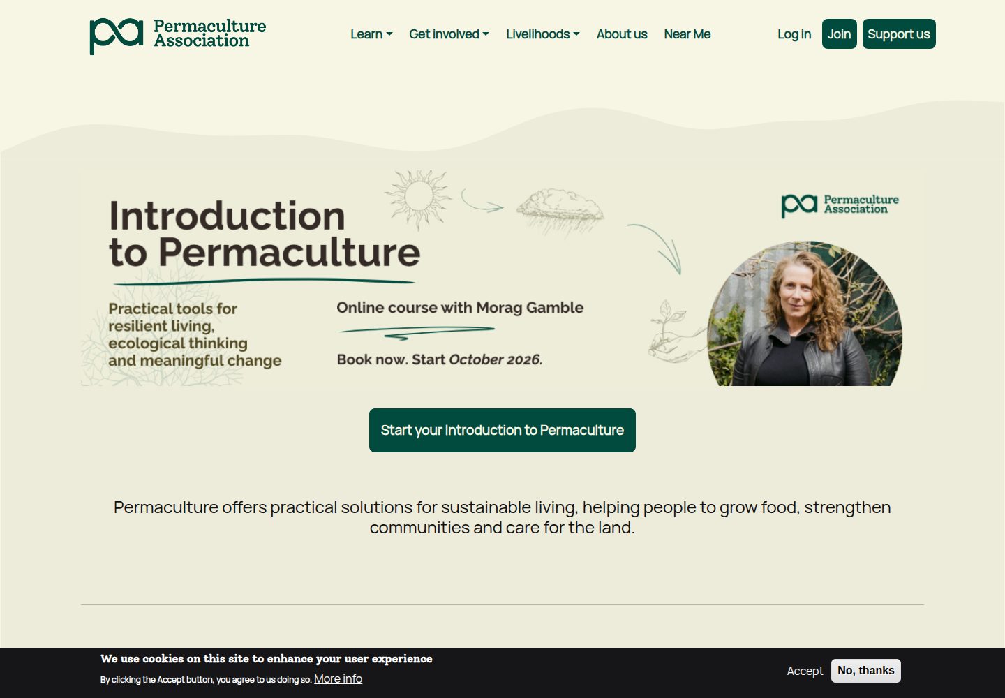 Permaculture Association website screenshot