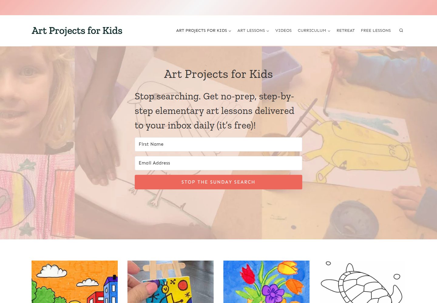 Art Projects for Kids website screenshot
