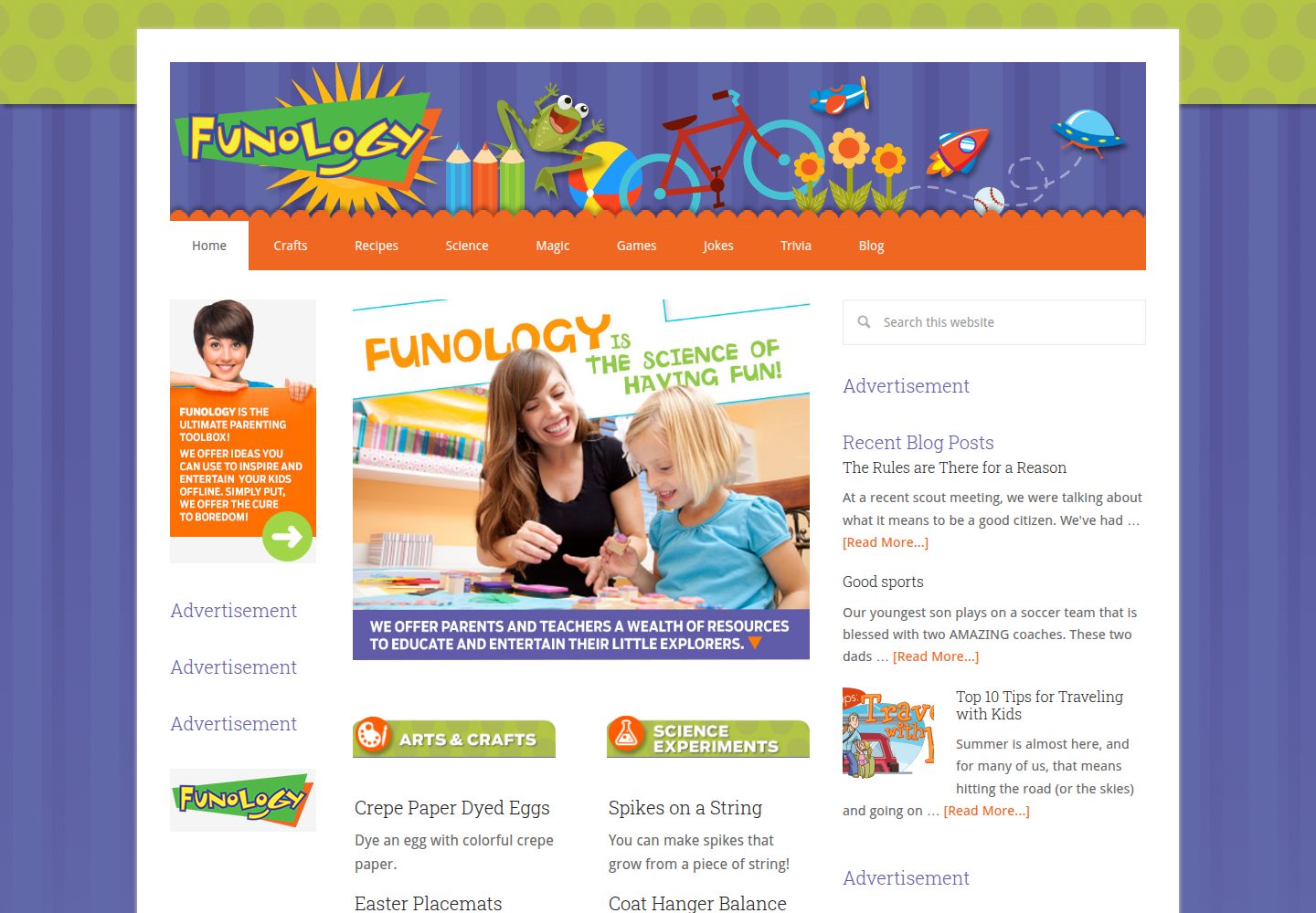 Funology website screenshot