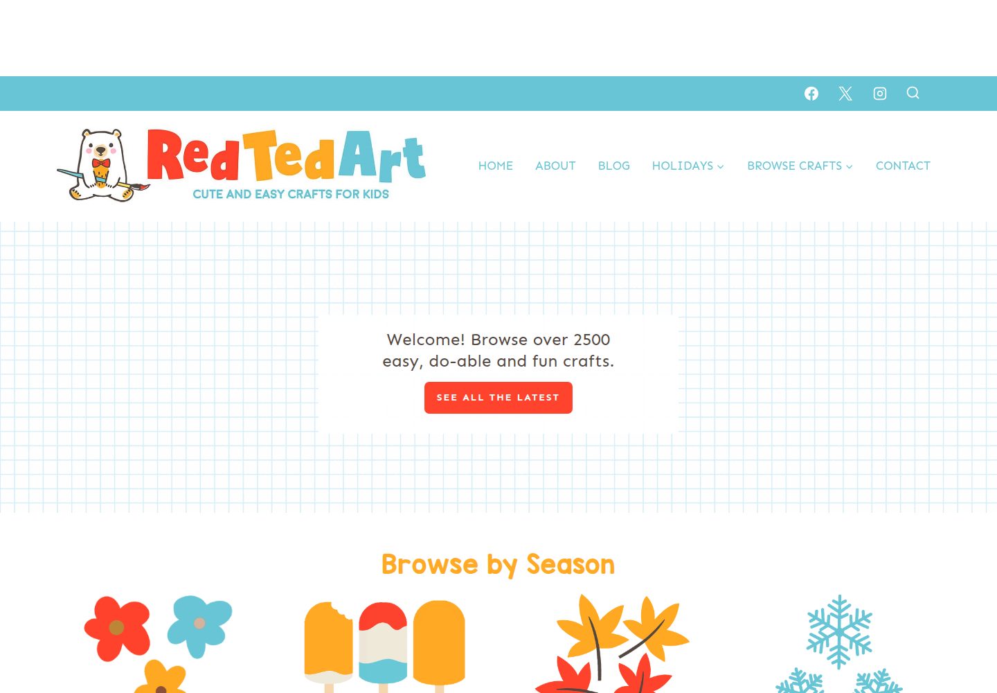 Red Ted Art website screenshot