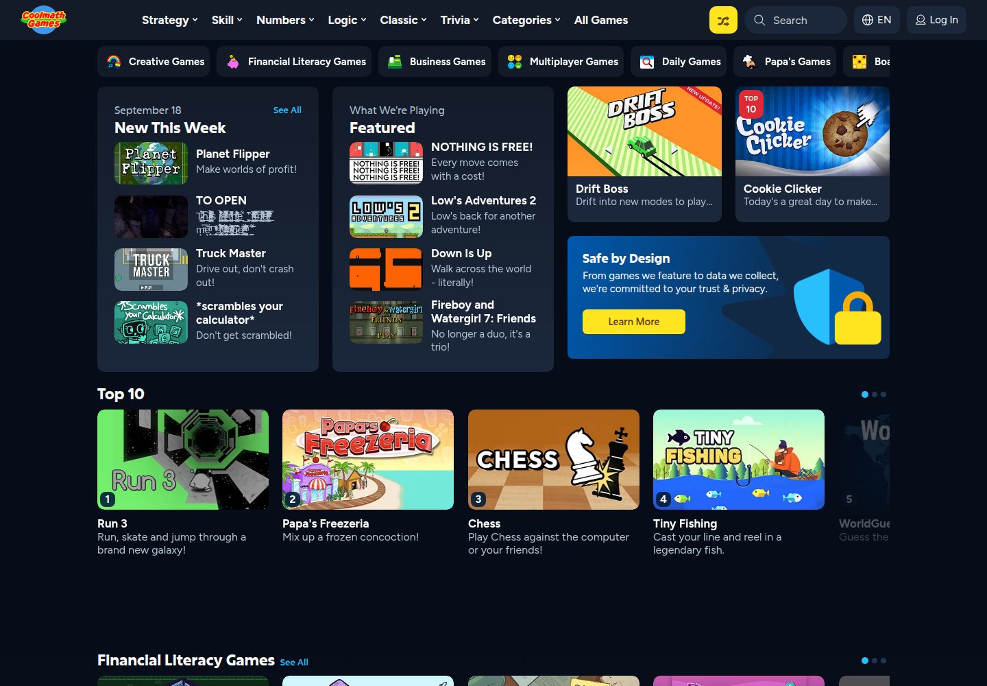 Coolmath Games website screenshot