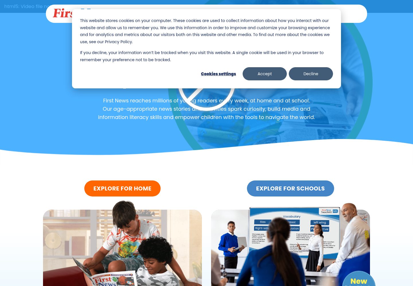 First News website screenshot