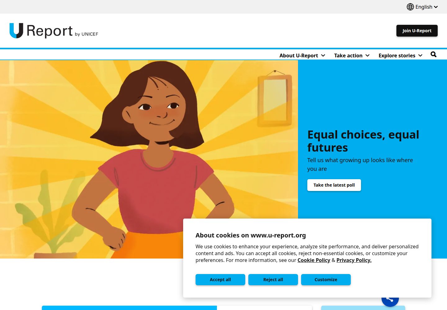 Voices of Youth website screenshot