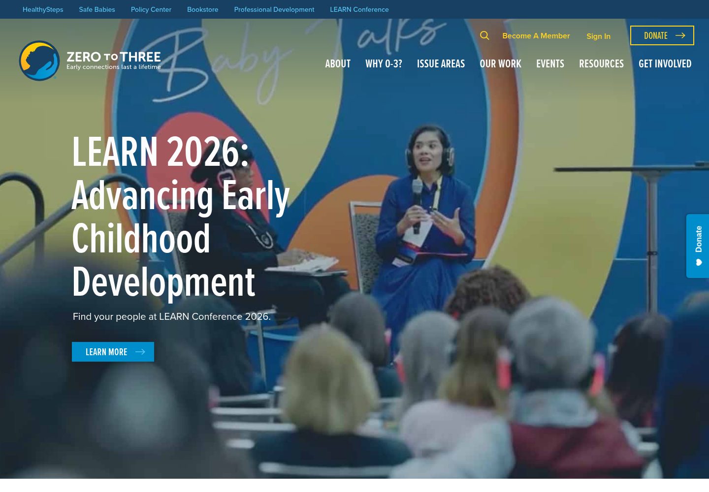 Zero to Three website screenshot