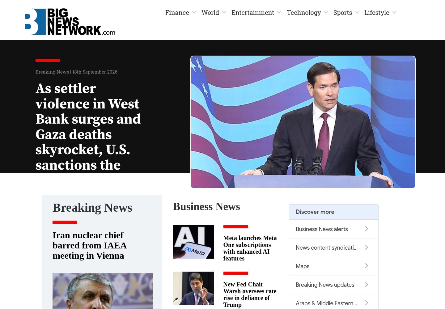 Big News Network website screenshot
