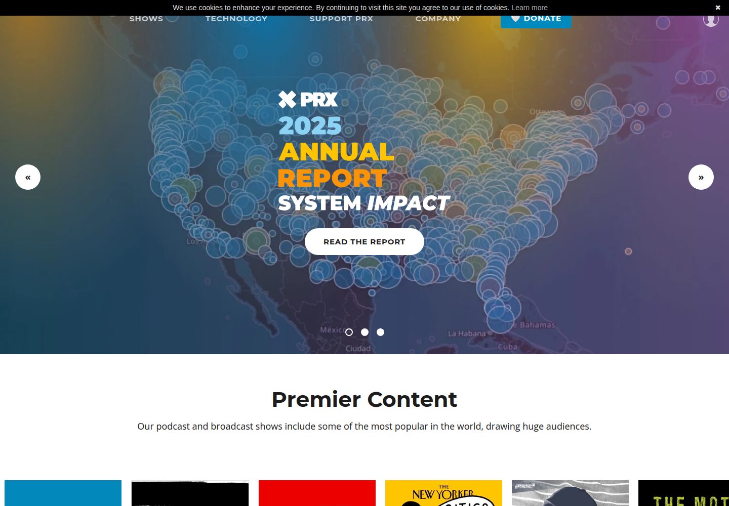 Public Radio Exchange website screenshot