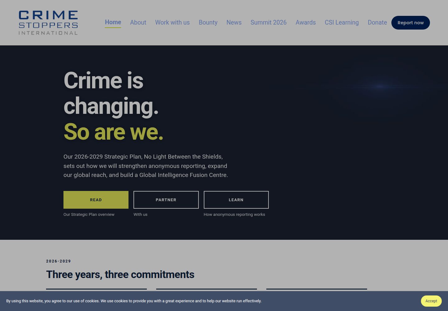 Crime Stoppers International website screenshot