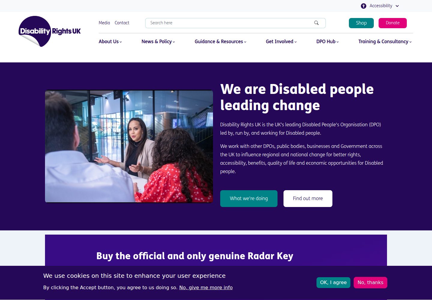 Disability Rights UK website screenshot