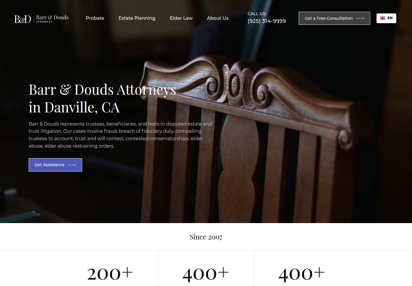 Barr & Young Attorneys website screenshot