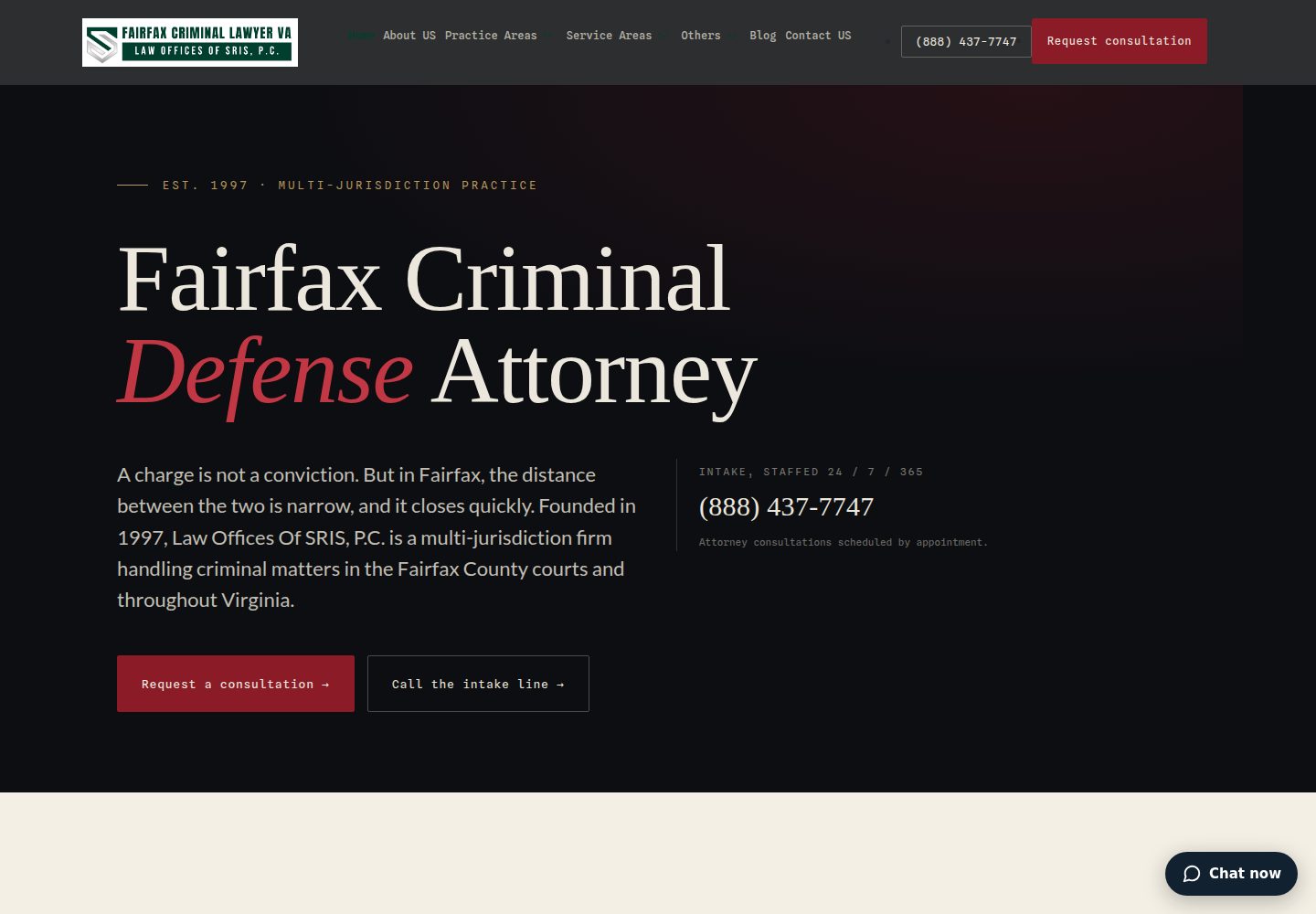 Fairfax Criminal Lawyer website screenshot