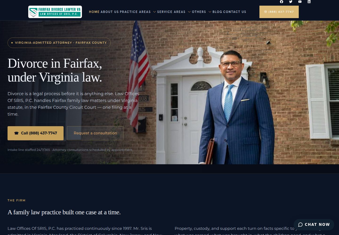 Fairfax Divorce Lawyer website screenshot