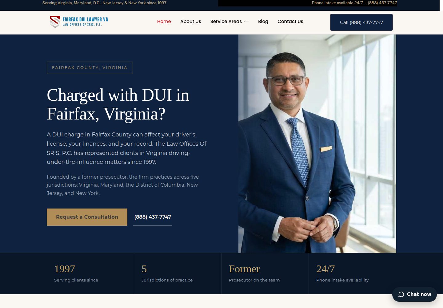 Fairfax DUI Lawyer website screenshot