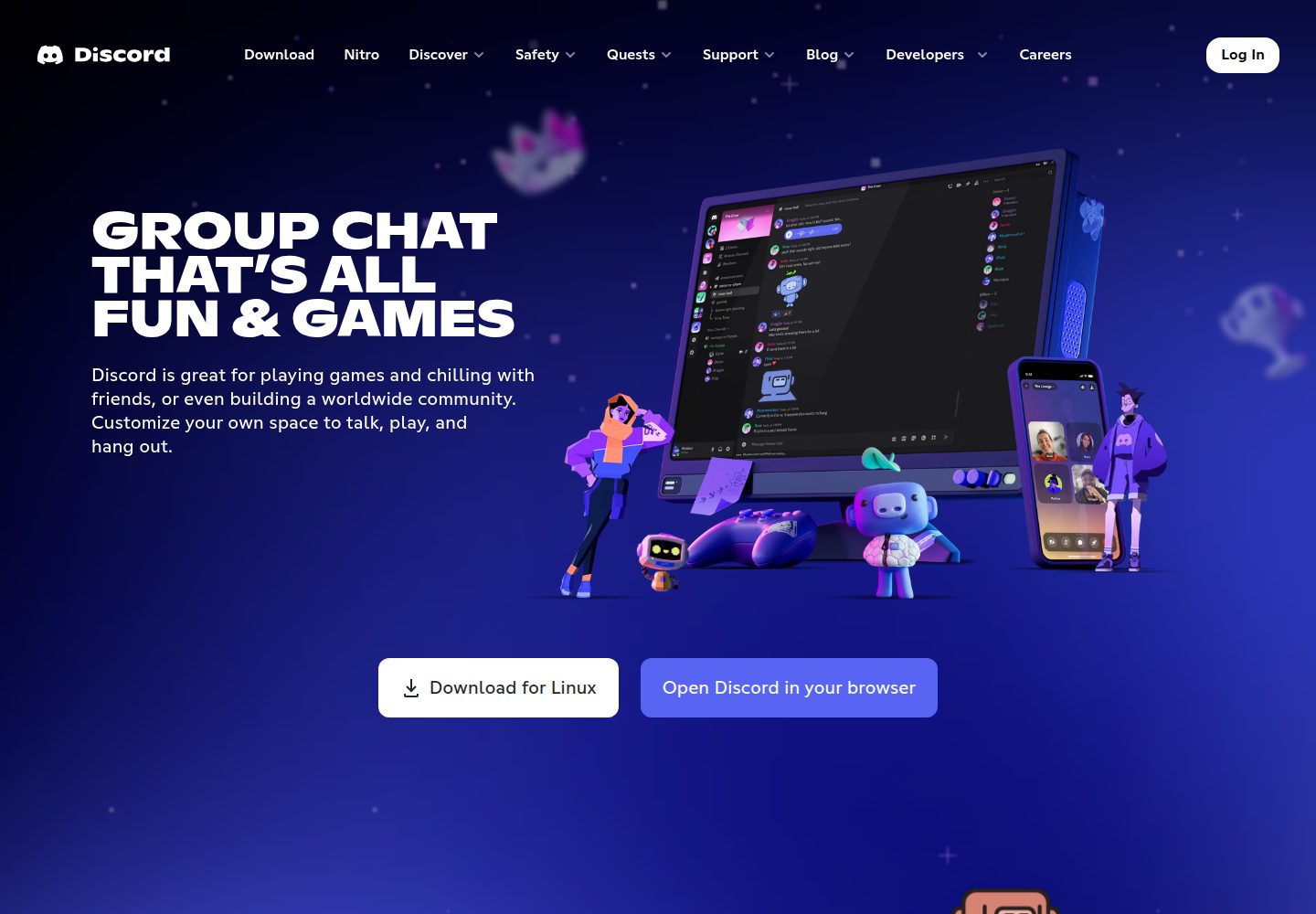 Discord website screenshot