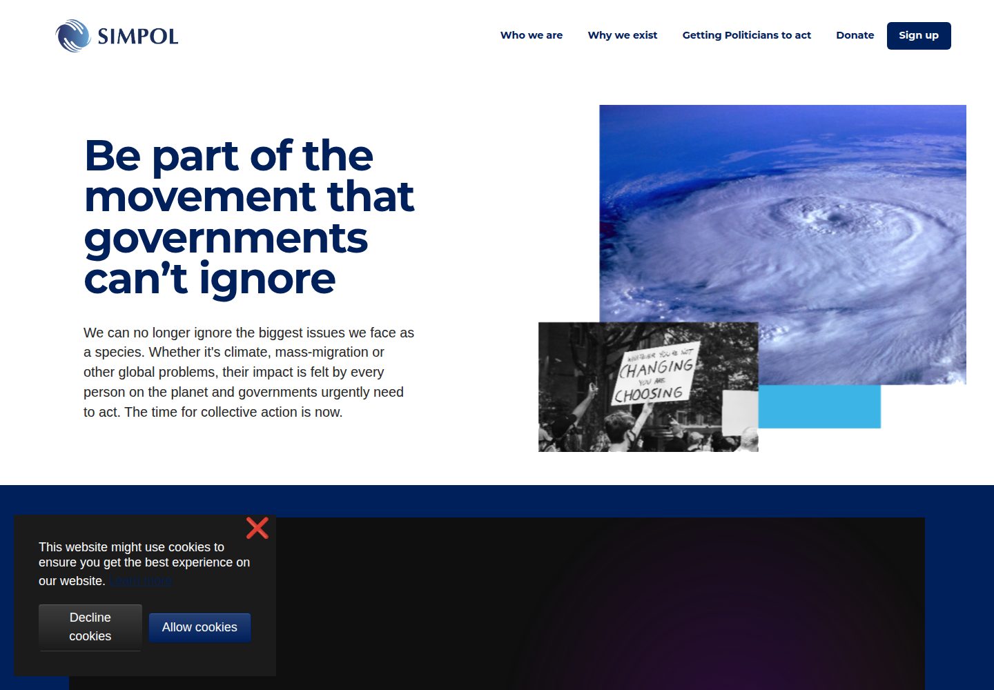 Simpol website screenshot