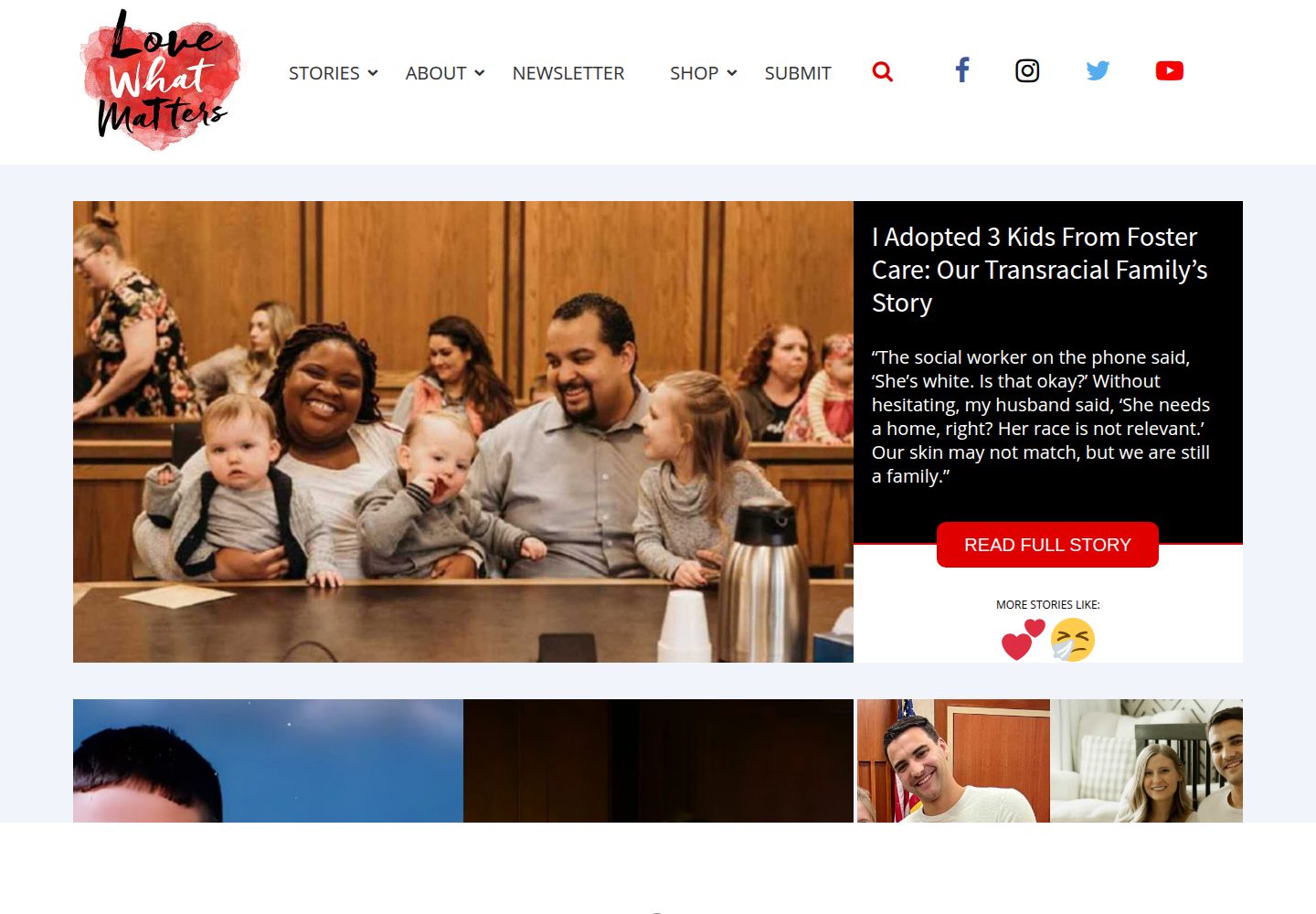Love What Matters website screenshot