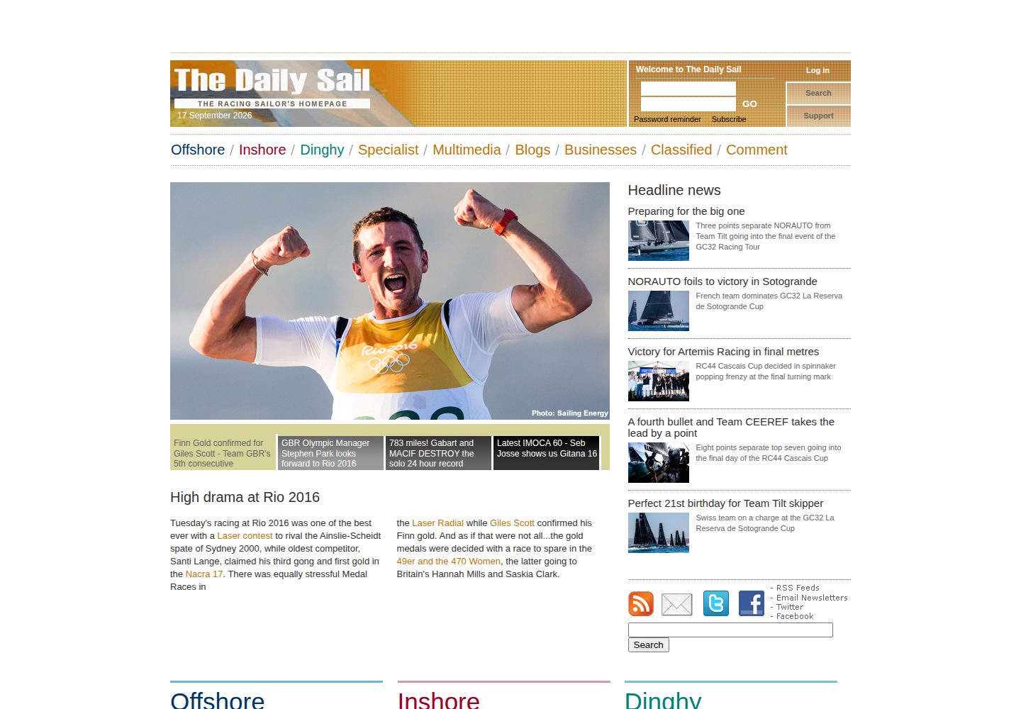 The Daily Sail website screenshot