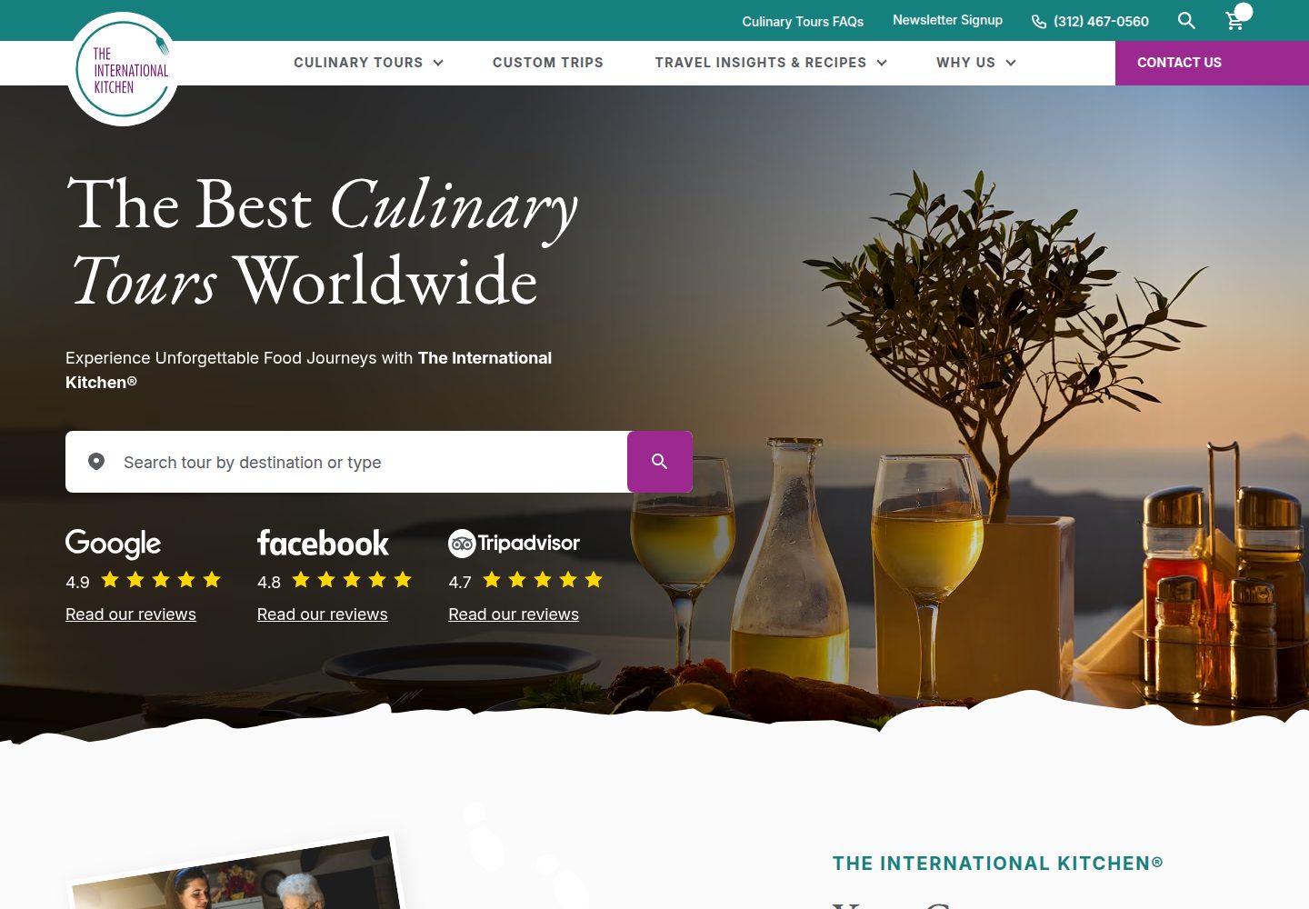 The International Kitchen website screenshot