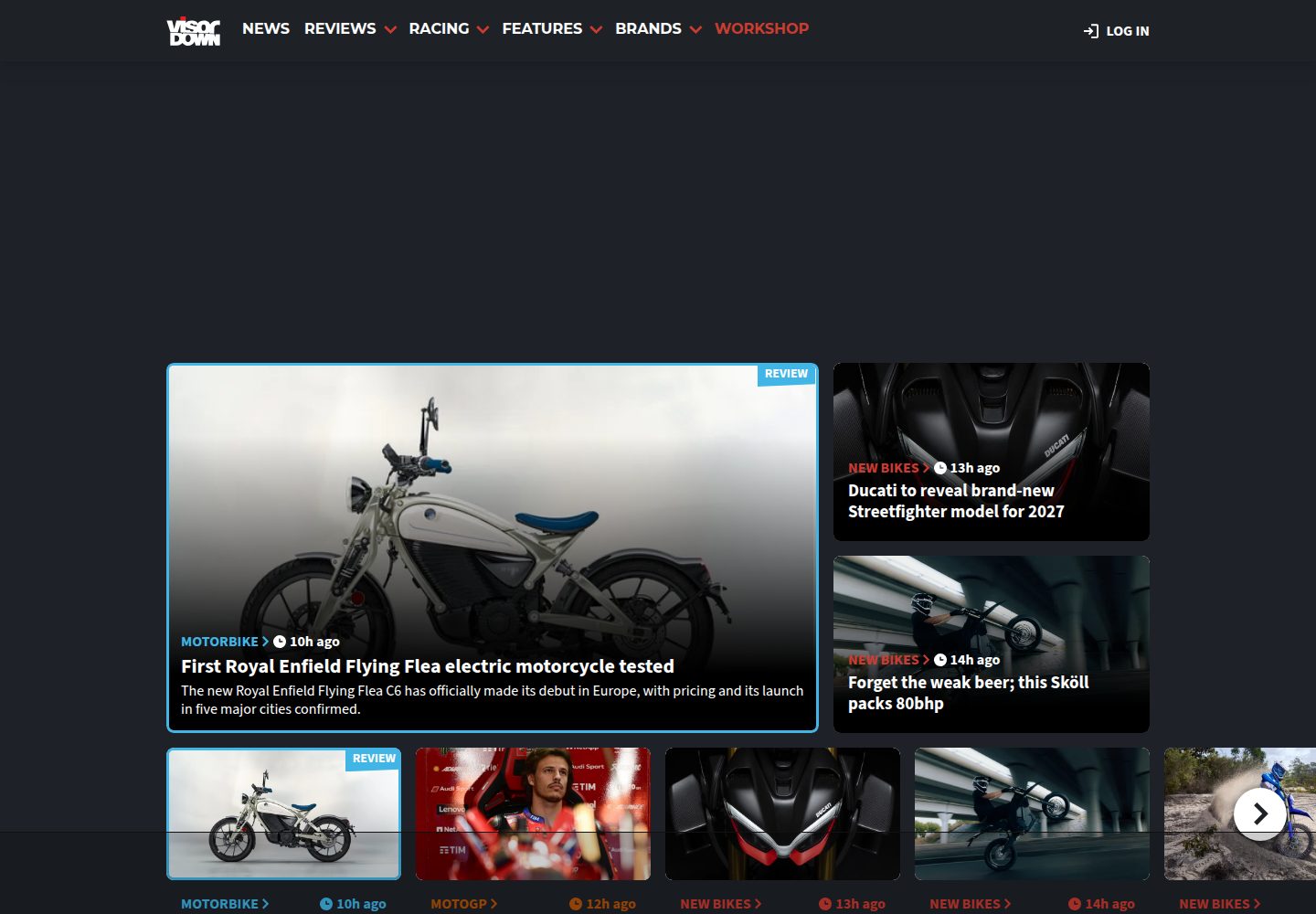 Visordown website screenshot