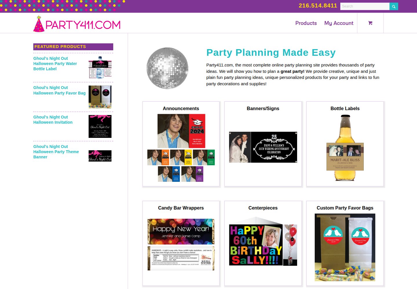 Party411  website screenshot