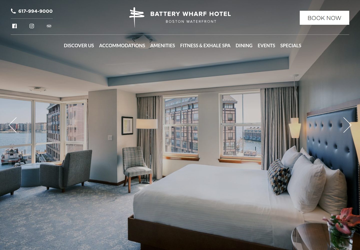 Luxury Boutique Hotel On Boston Harbor website screenshot
