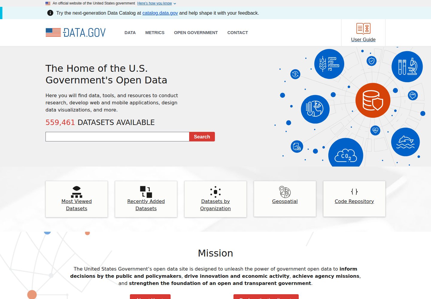 Data.gov website screenshot
