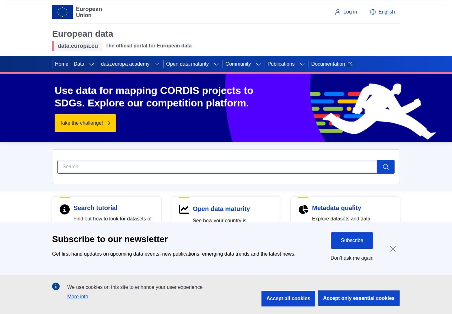 European Data Portal website screenshot