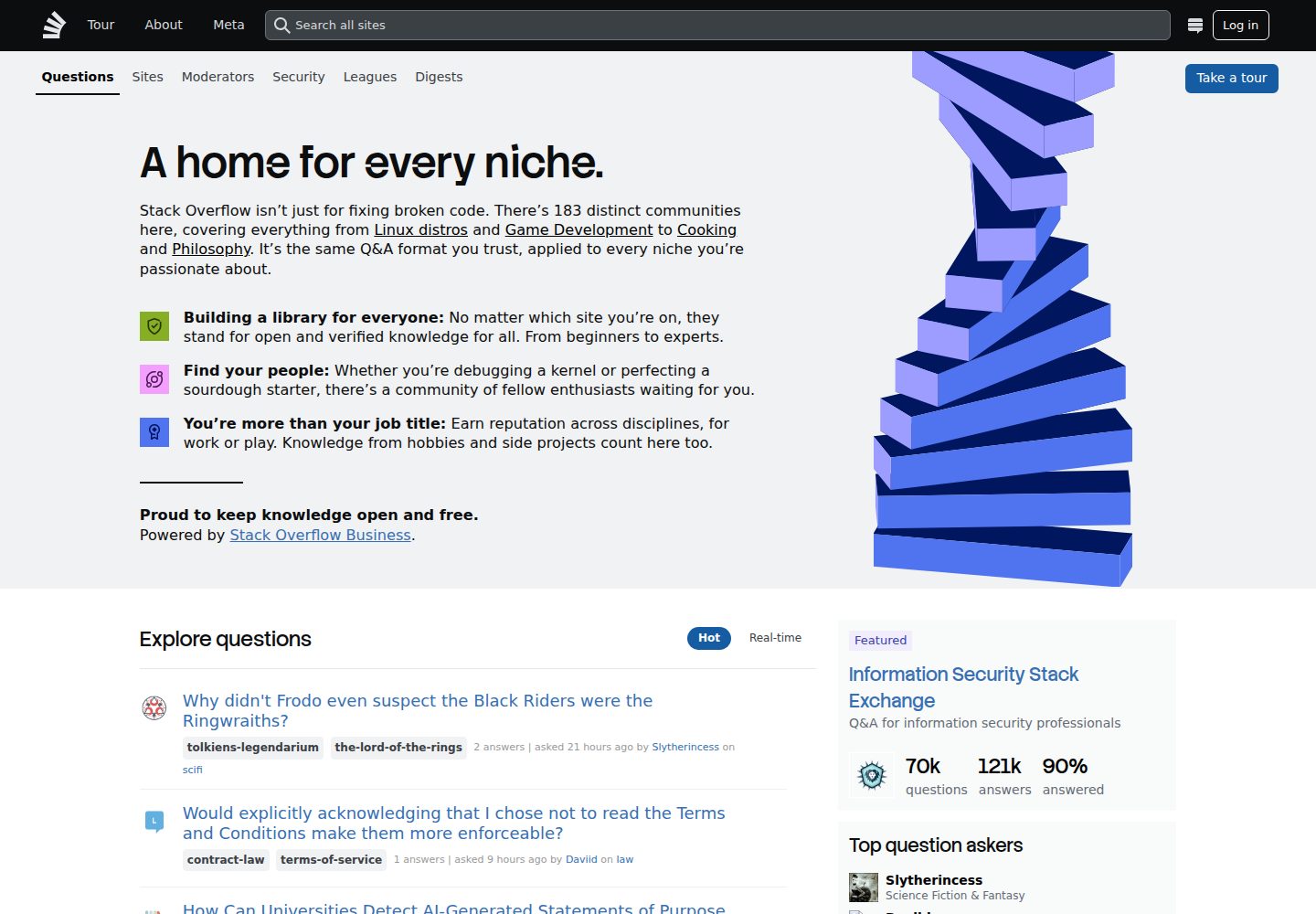 Stack Exchange website screenshot
