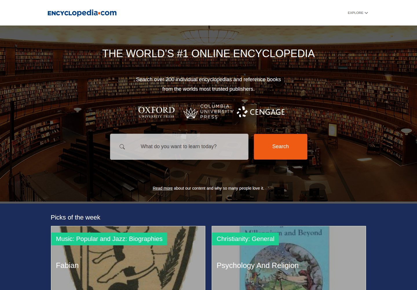 Encyclopedia.com website screenshot