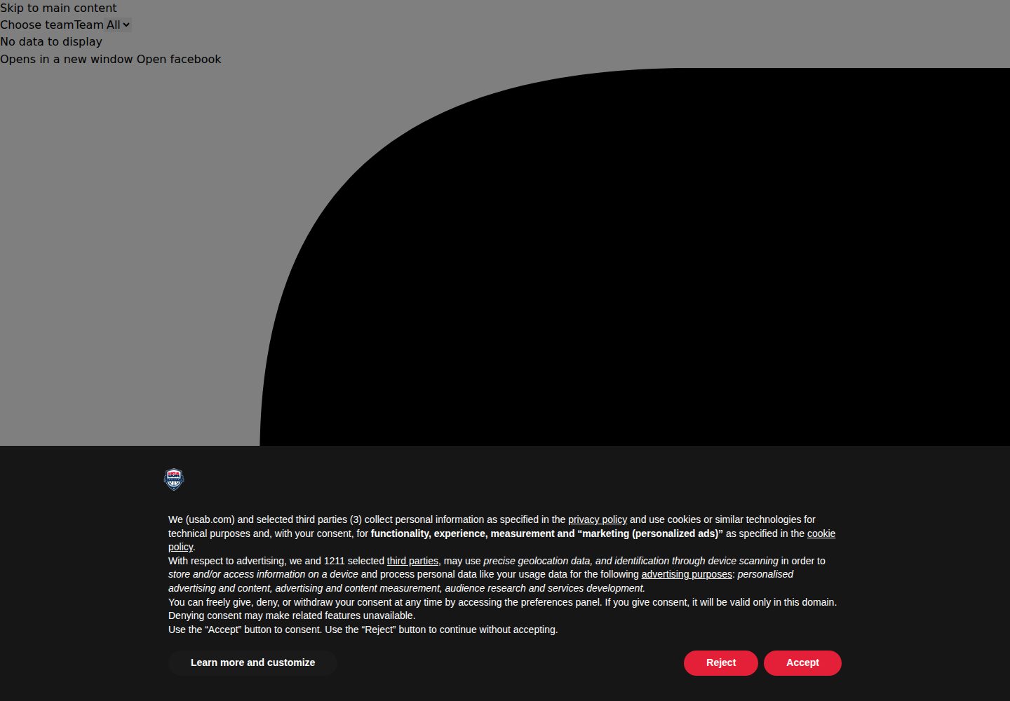 USA Basketball website screenshot