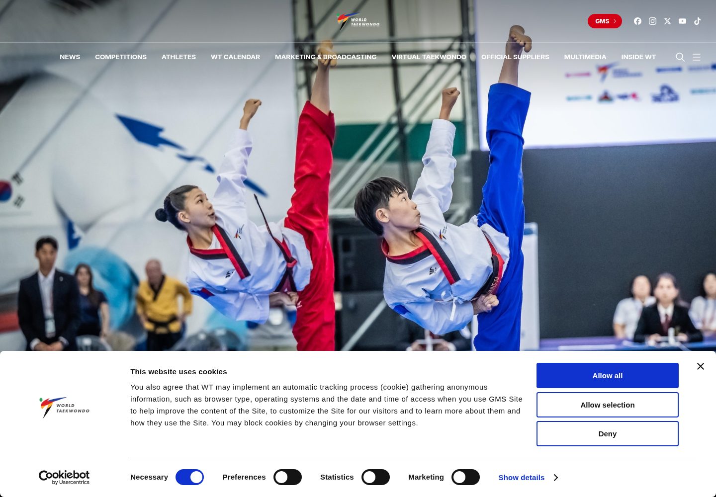 World Taekwondo website screenshot