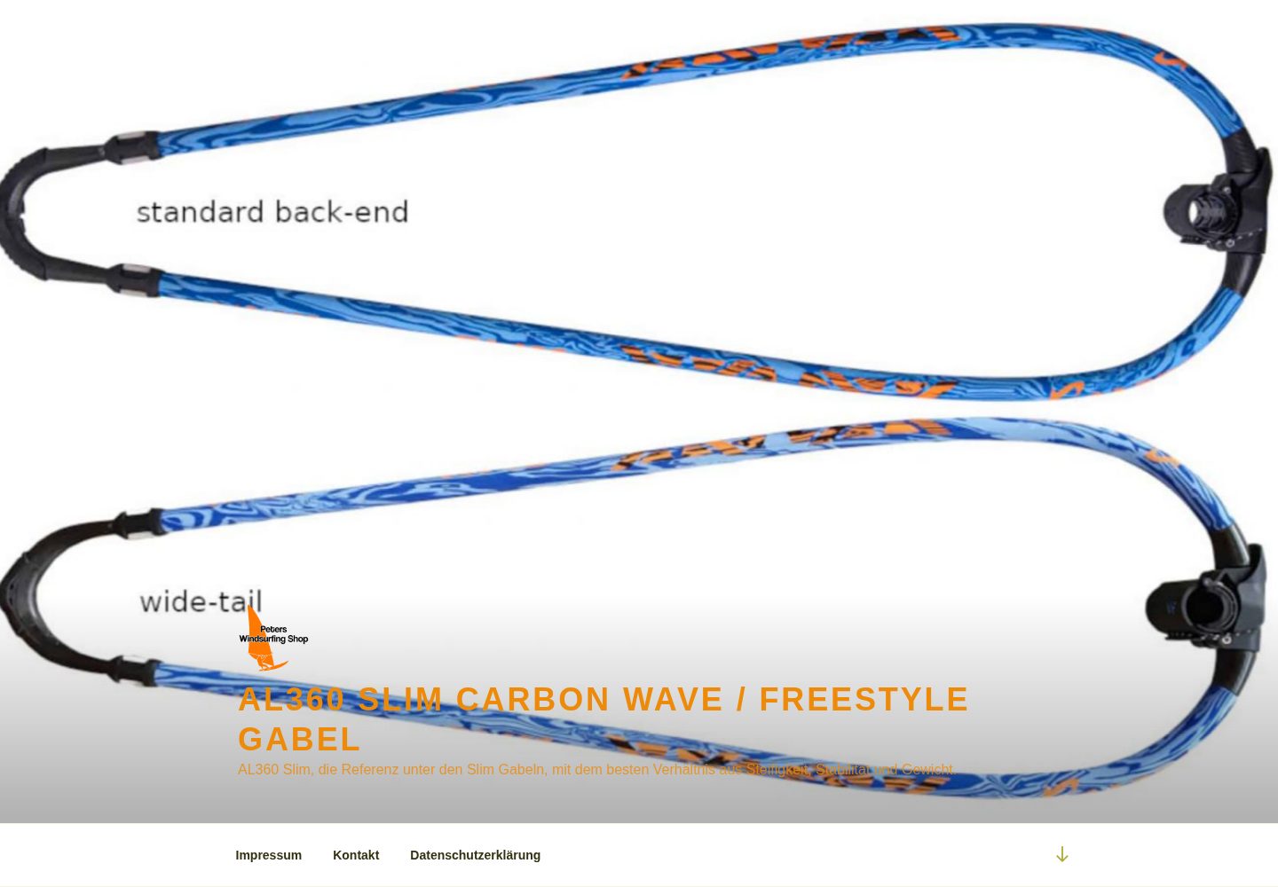 Windsurfing Carbon Booms in High Quality website screenshot