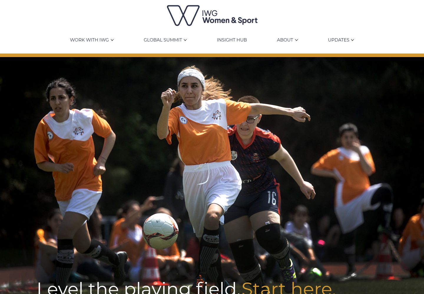 International Working Group on Women and Sport website screenshot