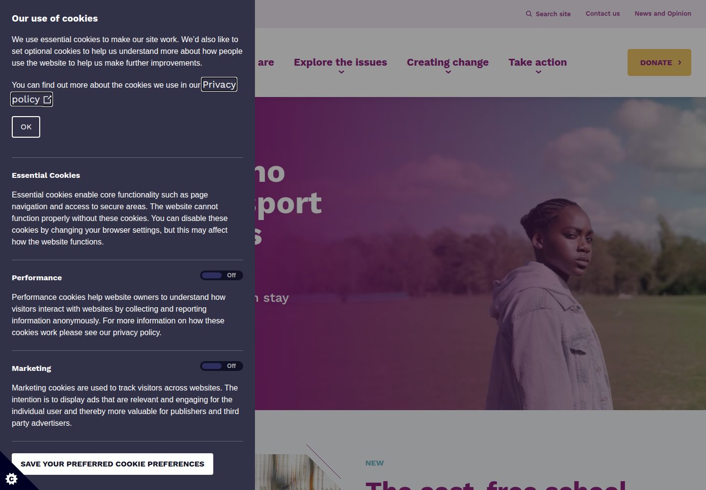 Women in Sport website screenshot